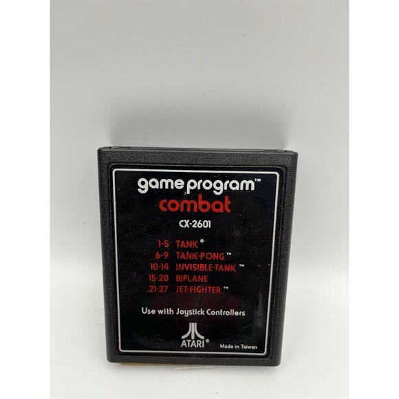 COMBAT TANK PONG Atari 2600 1978 Cartridge Tested & Working - Picture 1 of 5